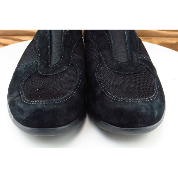 Munro Women Size 7.5 M Black Leather Slip On Flats Comfort Casual - Picture 2 of 8